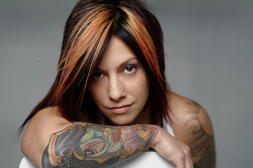 Female Tattoo Artist Jen Beirola of Grinn & Barrett