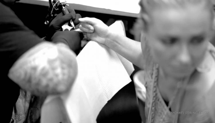 HAYDEN PANETTIERE GETTING A TATTOO shot by MICHAEL STERLING EATON