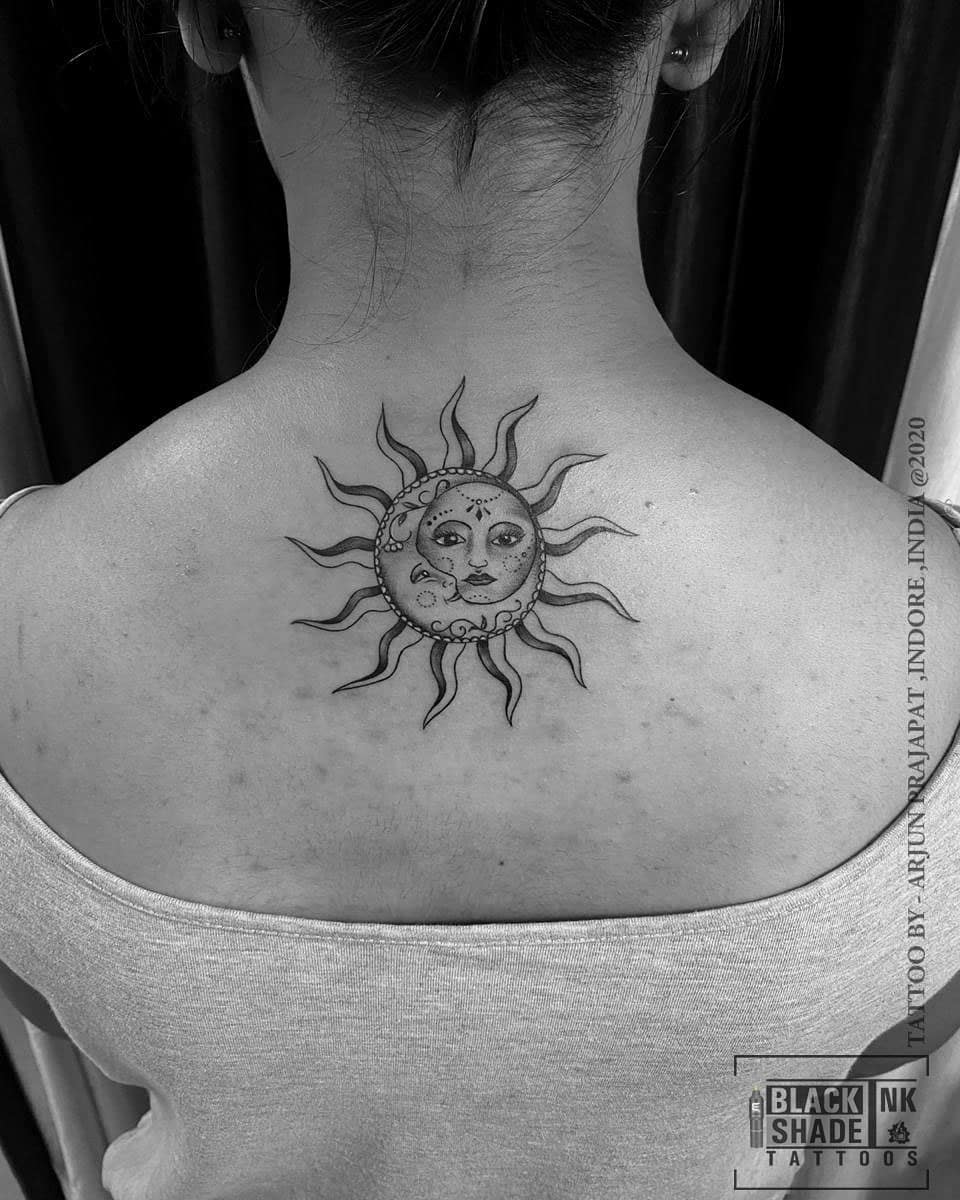 Beautiful Half moon & sun Tattoo by Arjun prajapat @inkredible_arjun ...