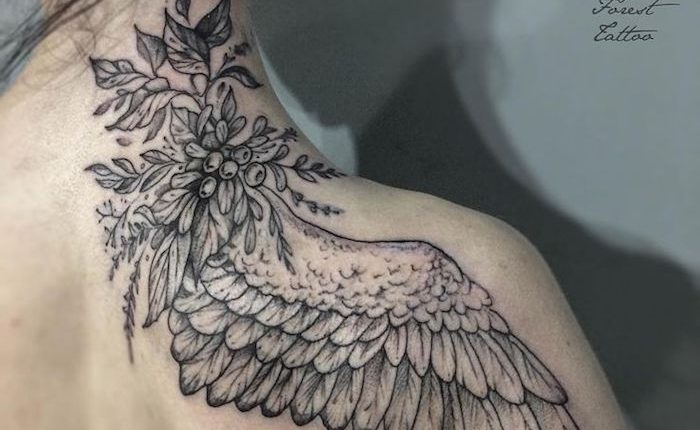 ▷ 1001 + coole und inspirierende Flügel Tattoo Designs und ihre Beudetungen