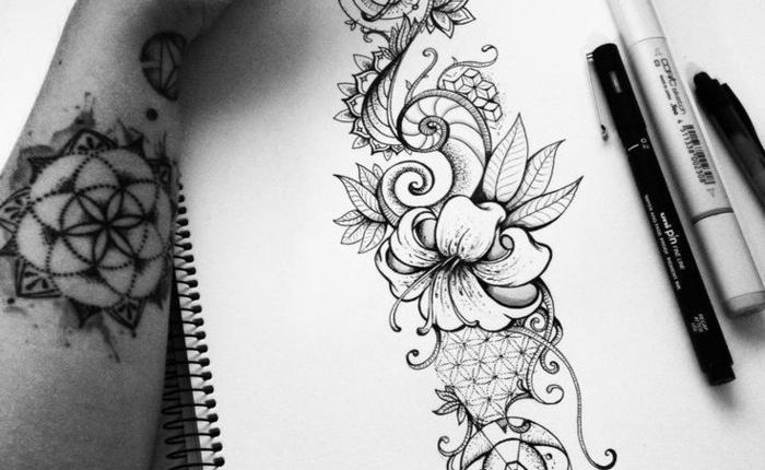 ▷ 1001 + Ideen für Blumen Tattoo Designs und ihre Bedeutungen