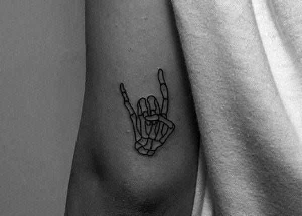 40 Sign Language Tattoo Designs For Men - Communication Ink Ideas