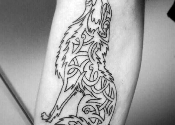 50 Celtic Wolf Tattoo Designs For Men - Knotwork Ink Ideas