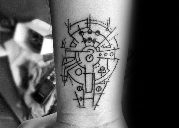 50 Millennium Falcon Tattoo Designs For Men - Star Wars Ideas