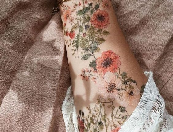 Blumen, Blumen und mehr Blumen t # Tatouage # Flowerstattoo # Wildblumen # Zeichnen # Paiting #…