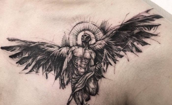 ▷ 1001 + Ideen für ein Engel Tattoo und Infos über die populärsten Designs