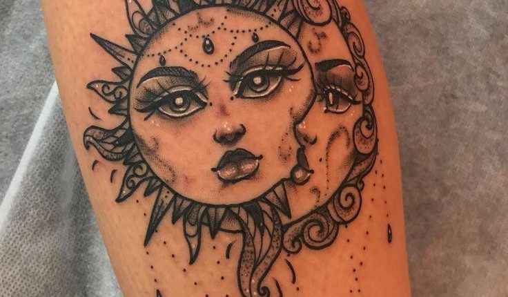 50 aussagekräftige und wunderschöne Sonnen- und Mondtattoos #3dtätowierungen #45tätowieru...