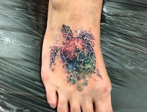 15+ Colorful Turtle Tattoo Designs
