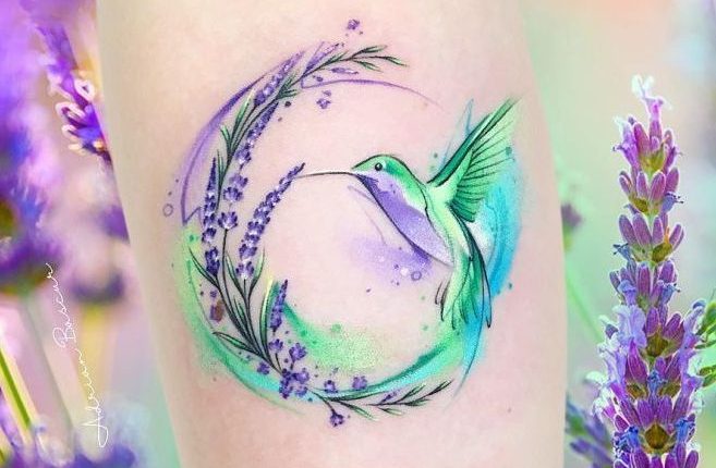 Aquarell Kolibri Tattoo © Tätowierer Adrian Bascur Ÿ Ÿ ... - Nägel - Inspirational Tattoos - Blumen