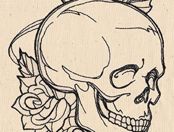 Graveyard Bloom Embroidered Canvas Field Bag