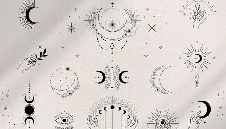Moonchild | Moon phases, Witch Boho Clip Art, Tattoo, Logo | Digital Images SVG, EPS, PNG | Modern Fine Art Elements | Free Commercial Use