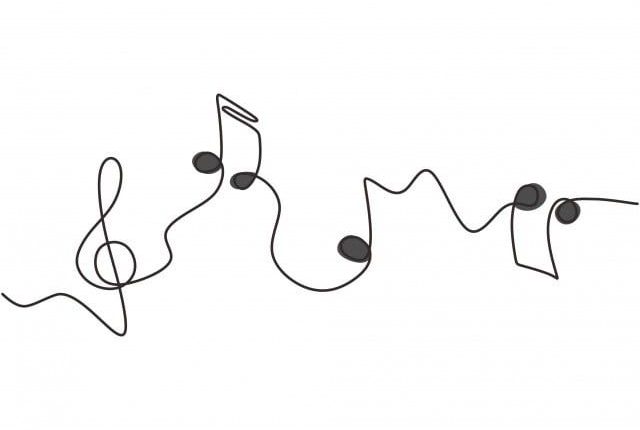 One Line Drawing Of Music Notes Isolated Vector Object Continuous Simplicity Lineart Design Of Sign And Symbols, Music Clipart, Line, Music PNG and Vector with Transparent Background for Free Download
