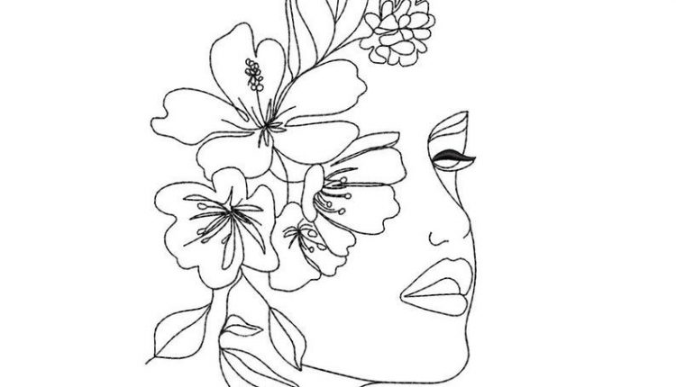 Woman Embroidery Design, woman with flowers, Embroidery Lady, Face Embroidery, Lady Machine Embroidery Design, 4*5, 5*7, 6*8, 6*9