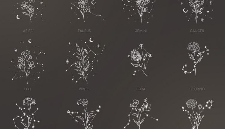 sugar owl's Floral Constellations tattoos