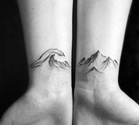 40 Mountain Wave Tattoo Ideas For Men - Nature Designs