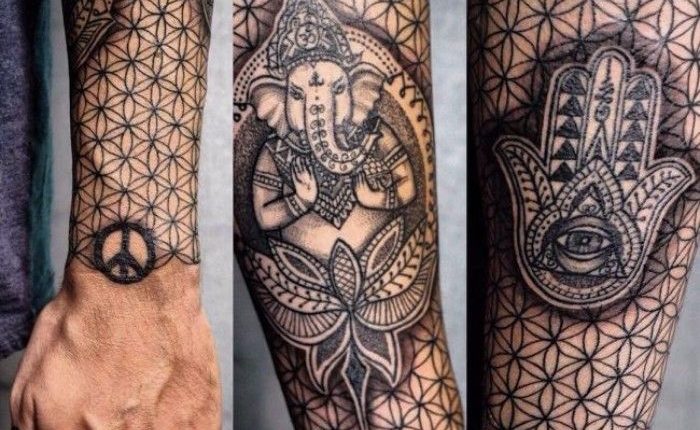 ▷ 1001 + Ideen für Blume des Lebens Tattoo Designs