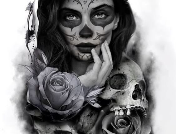 280+ Best Sugar Skull Tattoo Designs With Meanings (2021) Día de los Muertos