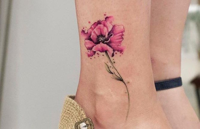 Aquarell-Blumen-Tätowierungs-Entwurf #flowertattoo #tattoos - Flower Tattoo Designs - Blumen