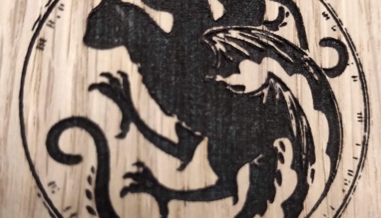 Laser cut wooden coaster.  Pun for pets Mother of Cats