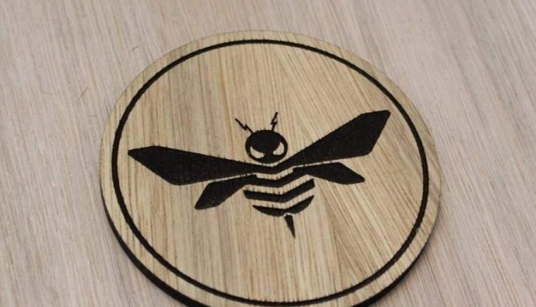 Laser cut wooden coaster. Transformers Robot bumblebee