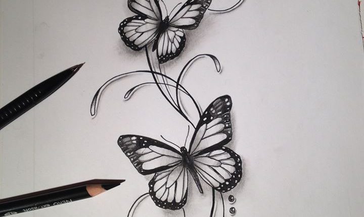 Schmetterlinge filigrane Tattoo-Design ... - Angela Becker Blog