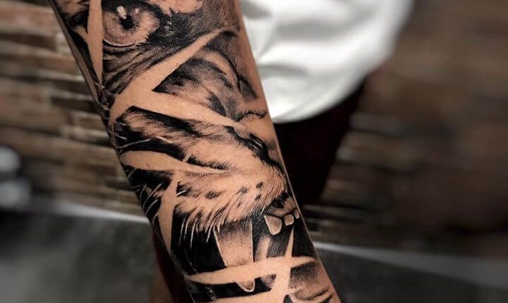 12+ Best Half Tiger Face Tattoo Designs