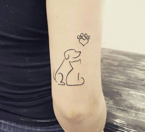 27 Best Cat & Dog Tattoo Designs