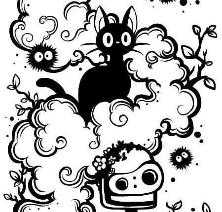 Designing a ghibli tattoo. First draft, going through revisions, but wanted to know what people here thought. Suggestions?