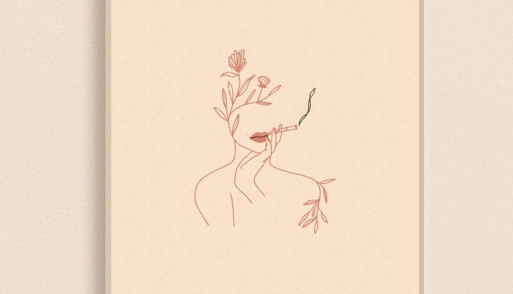 Floral Joint Lady Art Print