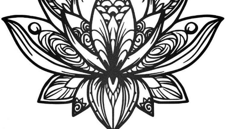 Mandala Lotus Metal Wall Art - 36x36in