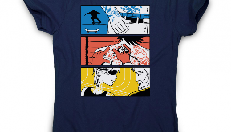 Tattoo people women's t-shirt - 2XL / Navy