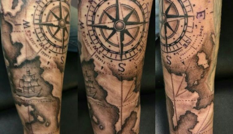 101 Amazing World Map Tattoo Designs You Need To See! | Outsons | Men's Fashion Tips And Style Guide For 2020