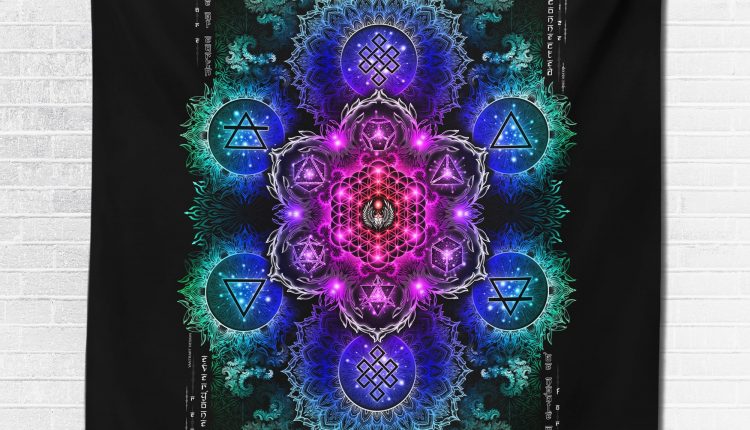 ETERNAL ALCHEMY V2.3 • YANTRART • Wall Tapestry - 88x104 inch