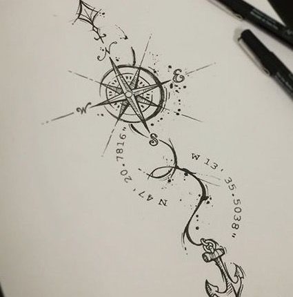 Sharpie Compass art